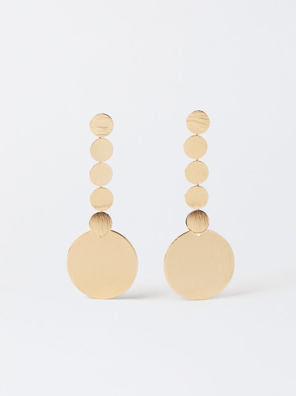 Long gold earrings