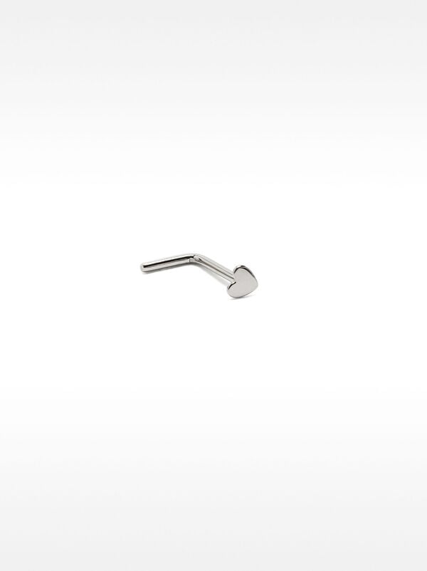 Nose piercing with heart – stainless steel
