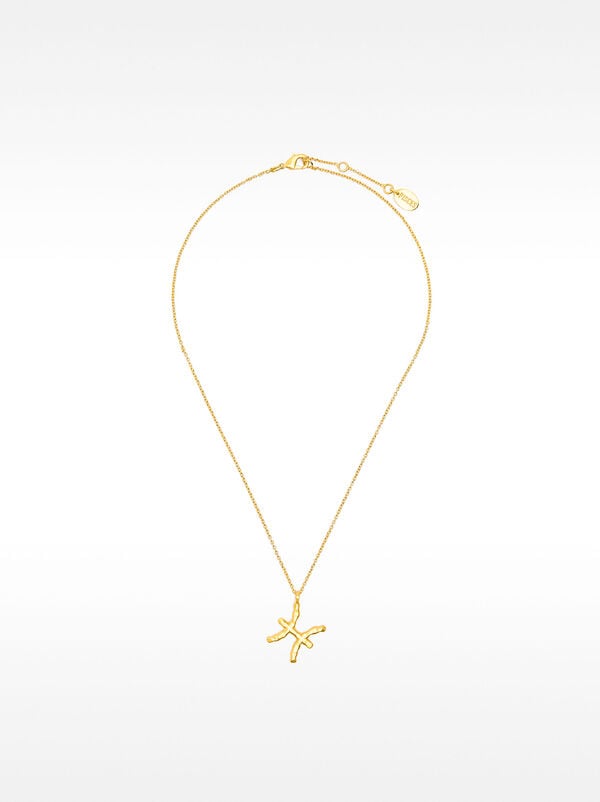 PISCES zodiac necklace 18k gold plated