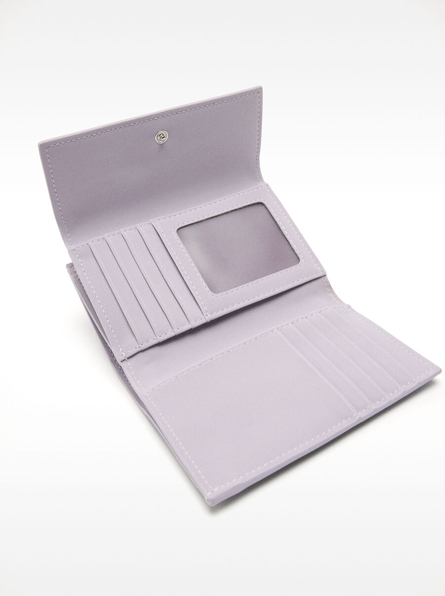 Velvety texture flap wallet