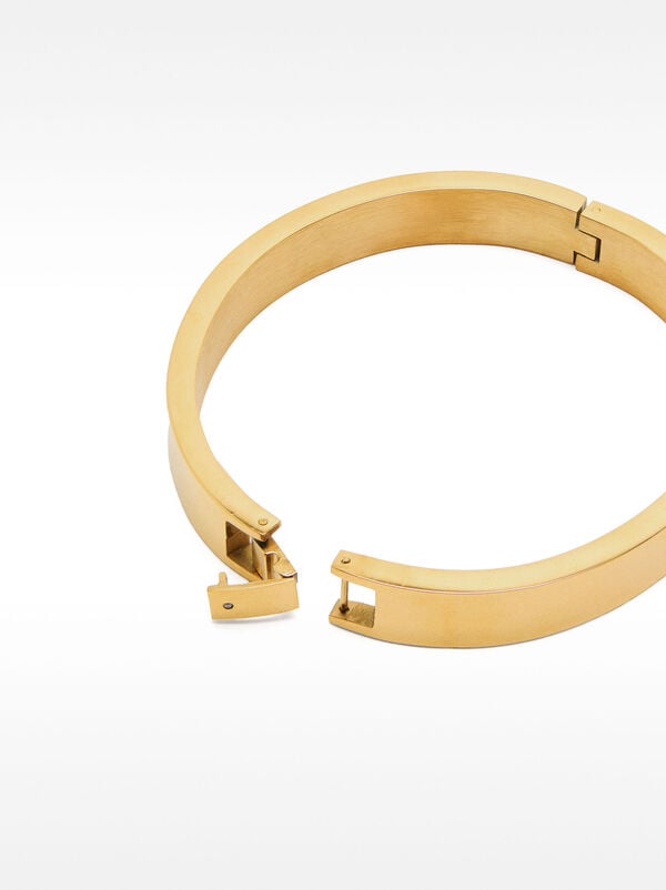 Gold rigid bracelet - stainless steel