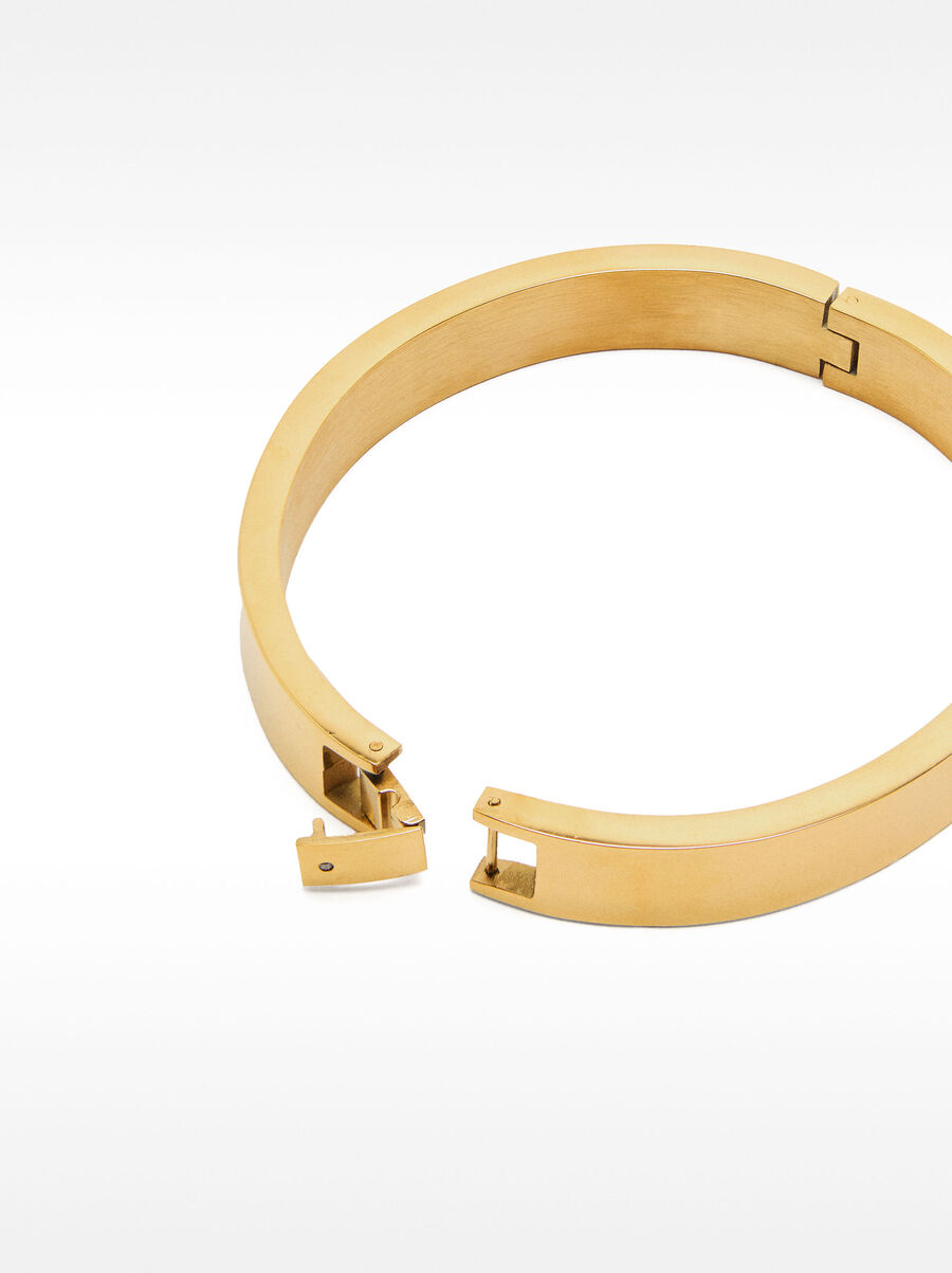 Gold rigid bracelet - stainless steel