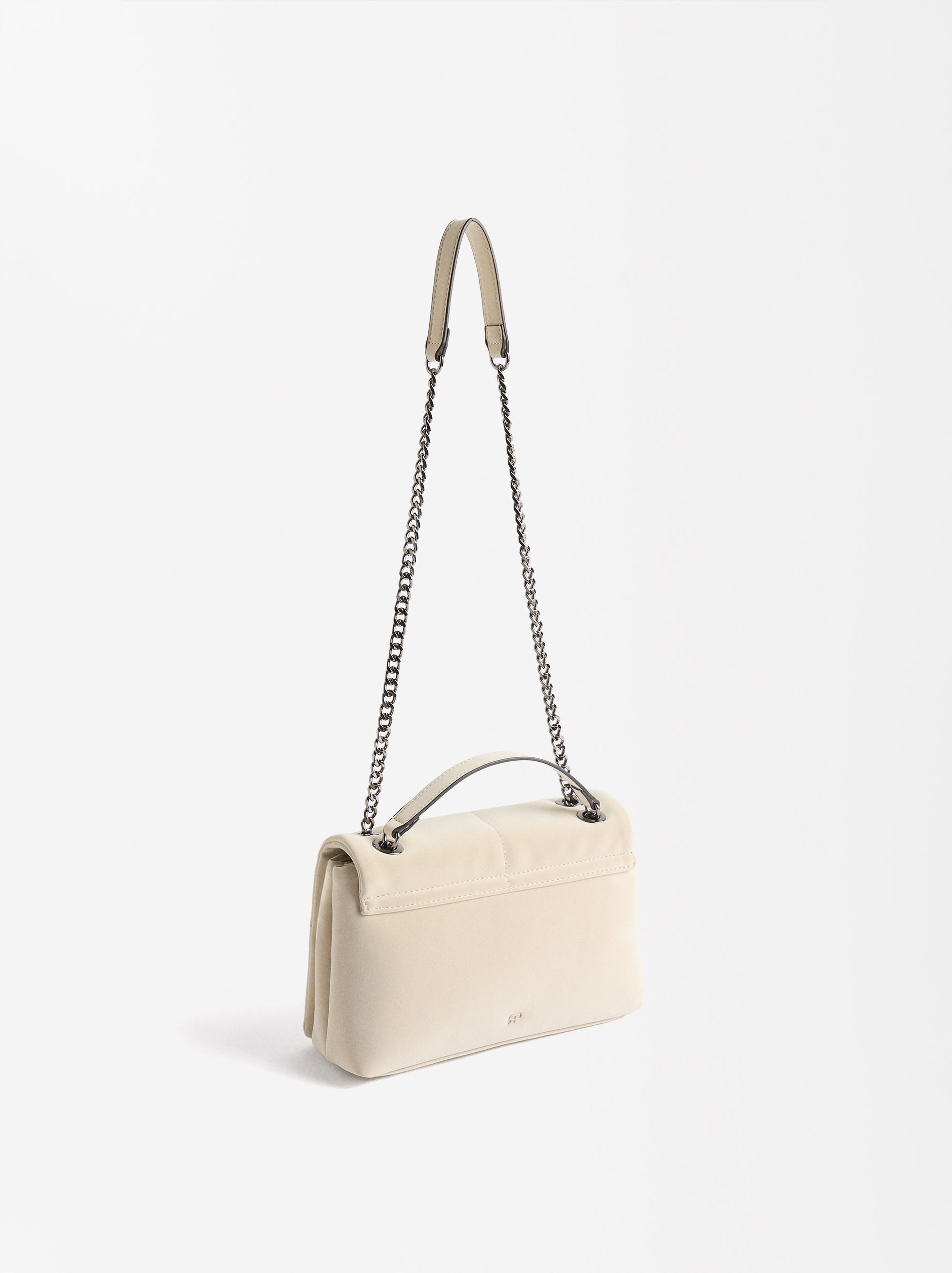 Velvet Effect Shoulder Bag