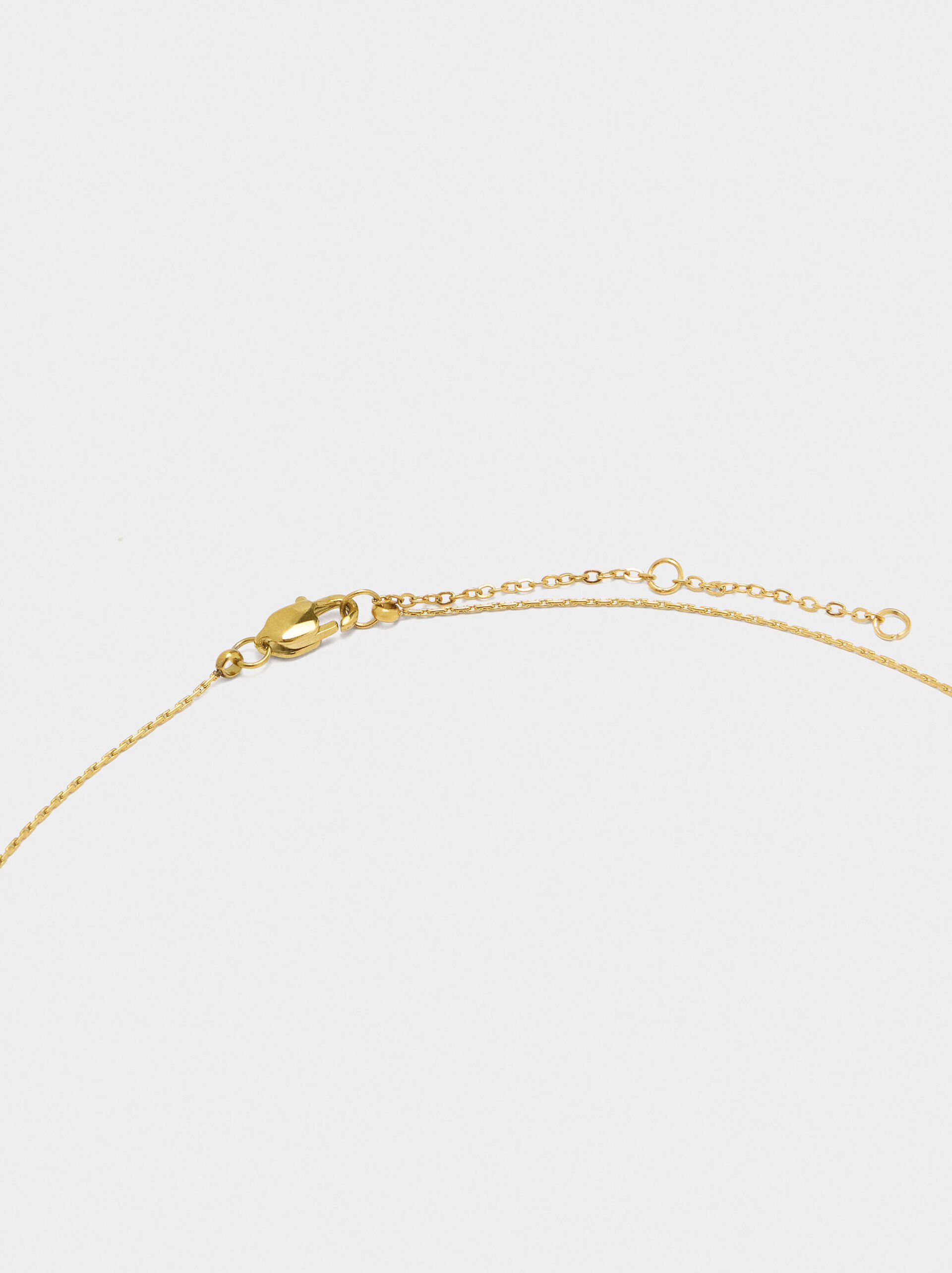 Collier avec perle et perle en acier inoxydable image number 2.0