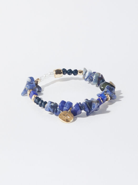 Natural Gemstone Bracelet , Multicolor, hi-res