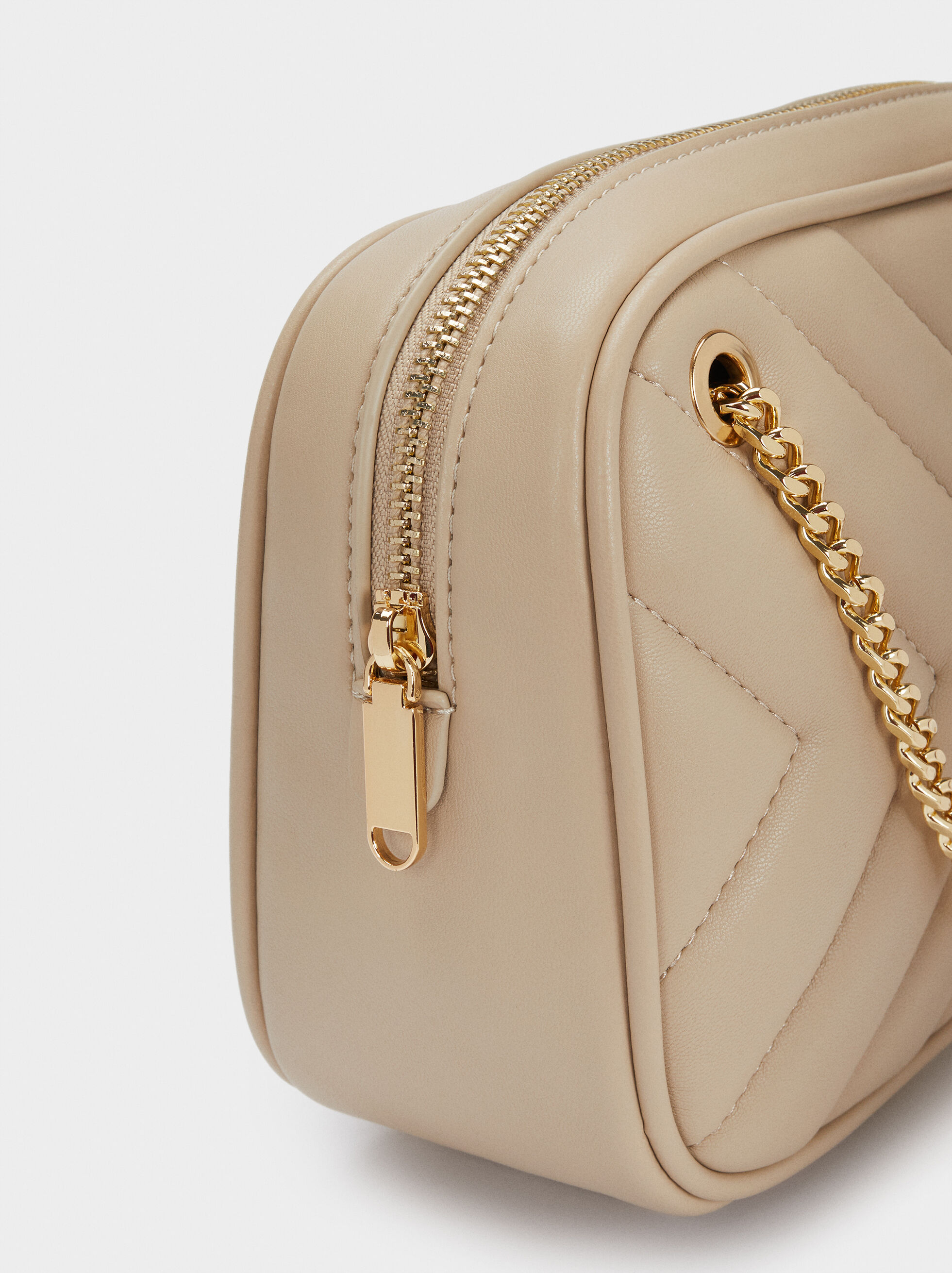 Beige quilted crossbody bag Clearance