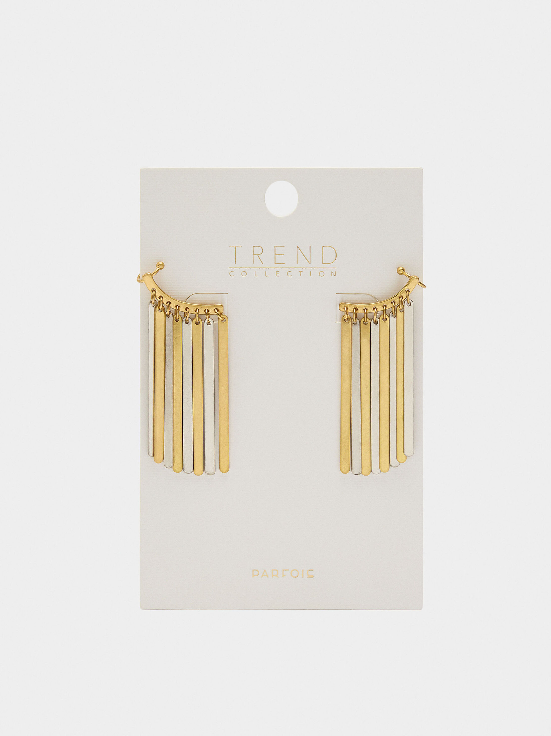 Maxi earrings with bicolor bars image number 4.0