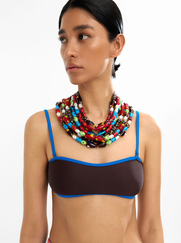 Contrast bikini top