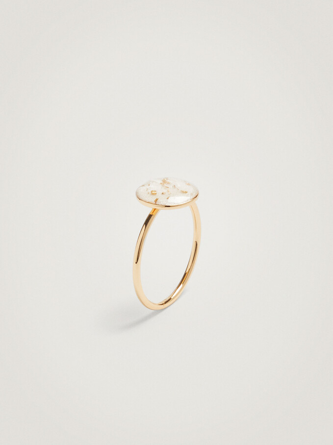 Emaille Ring, Weib, hi-res