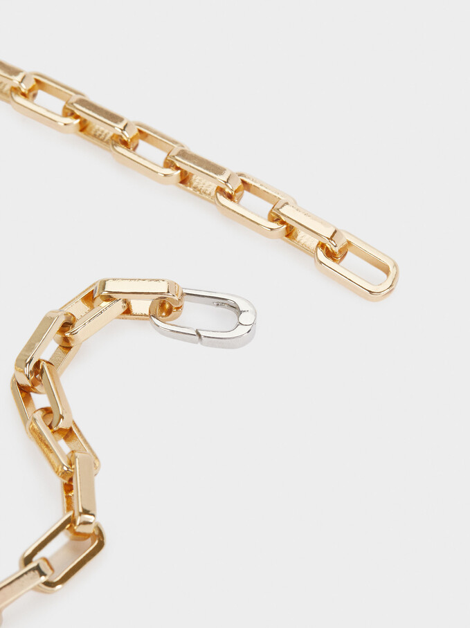 Short Gold-Toned Chain Necklace, Golden, hi-res
