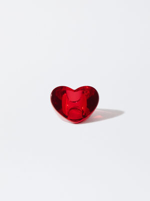 Online Exclusive - Heart Ring In Resin