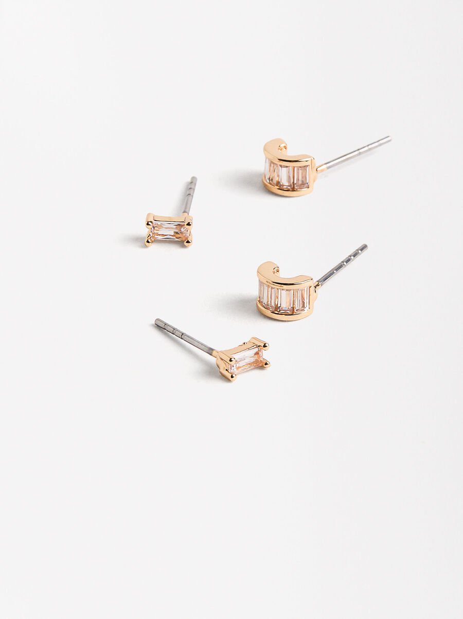 Zirconia earring set