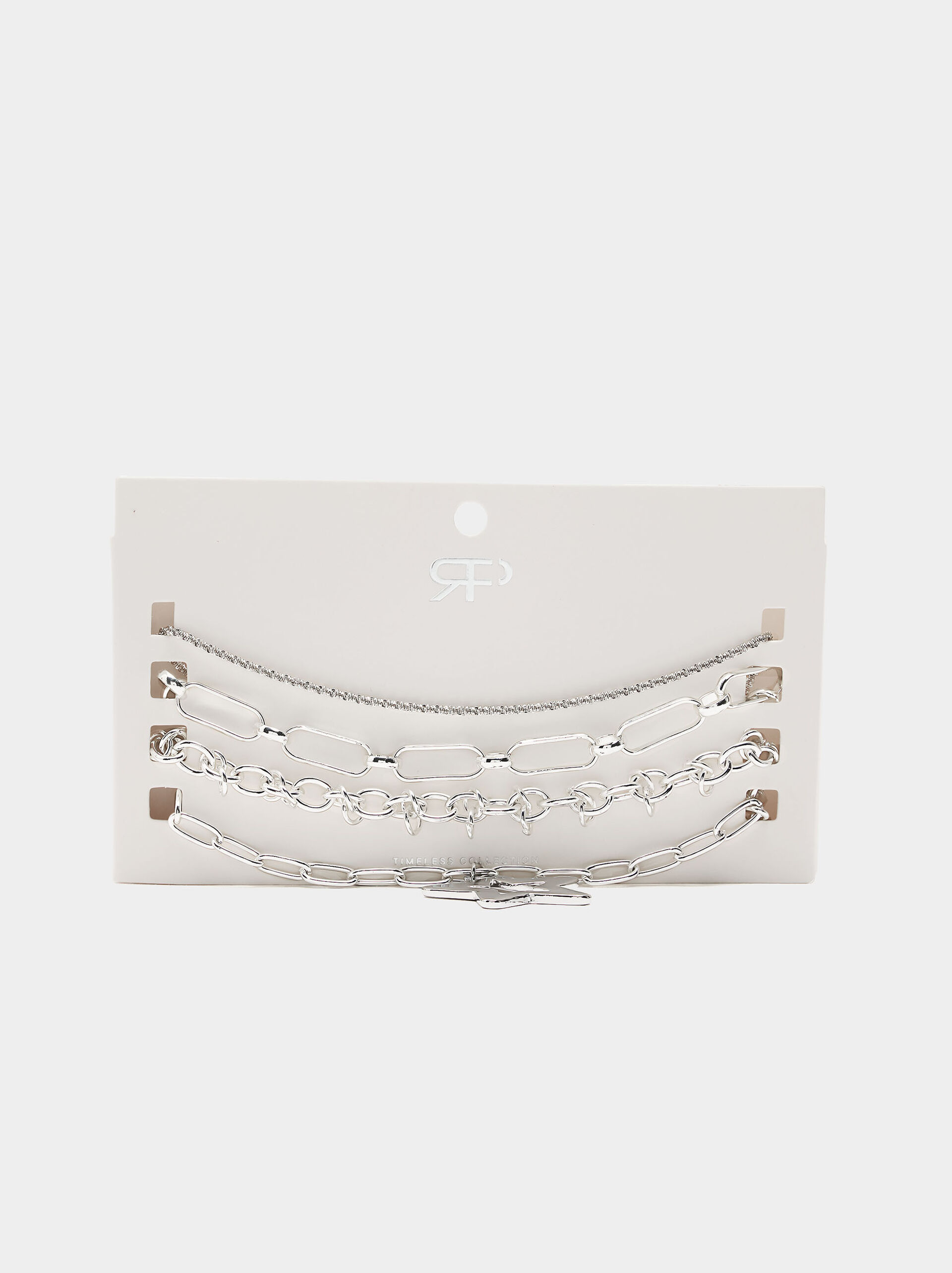 Set aus Glieder-Halsketten mit Stern image number 3.0