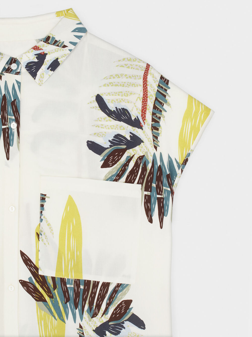 Hemdblusenkleid Mit Palmen-Print