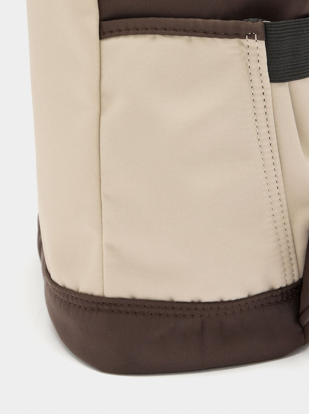 Nylon colour block backpack