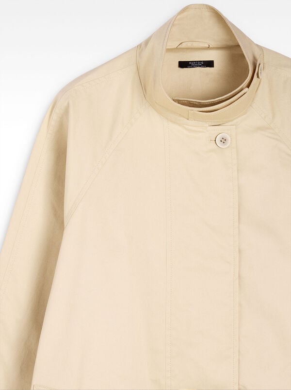 High-neck cotton coat