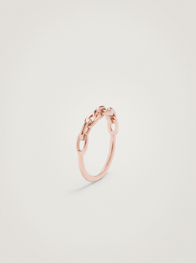 Steel Ring With Links, Orange, hi-res
