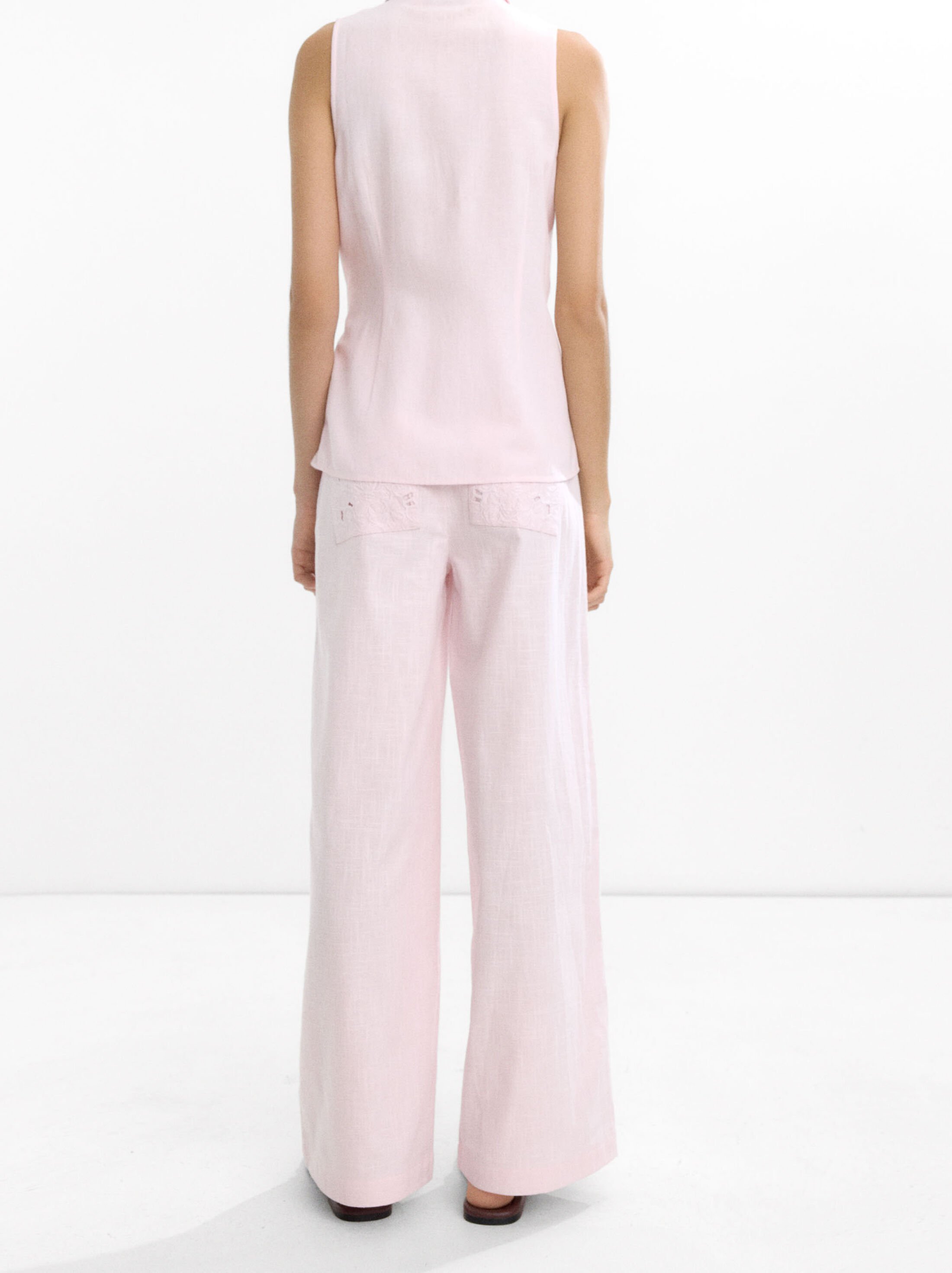 Top with embroidery and knot image number 3.0