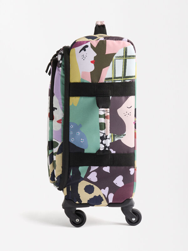 Printed nylon travel trolley