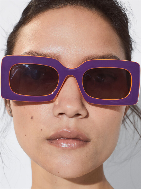 Square Frame Sunglasses, Multicolor, hi-res