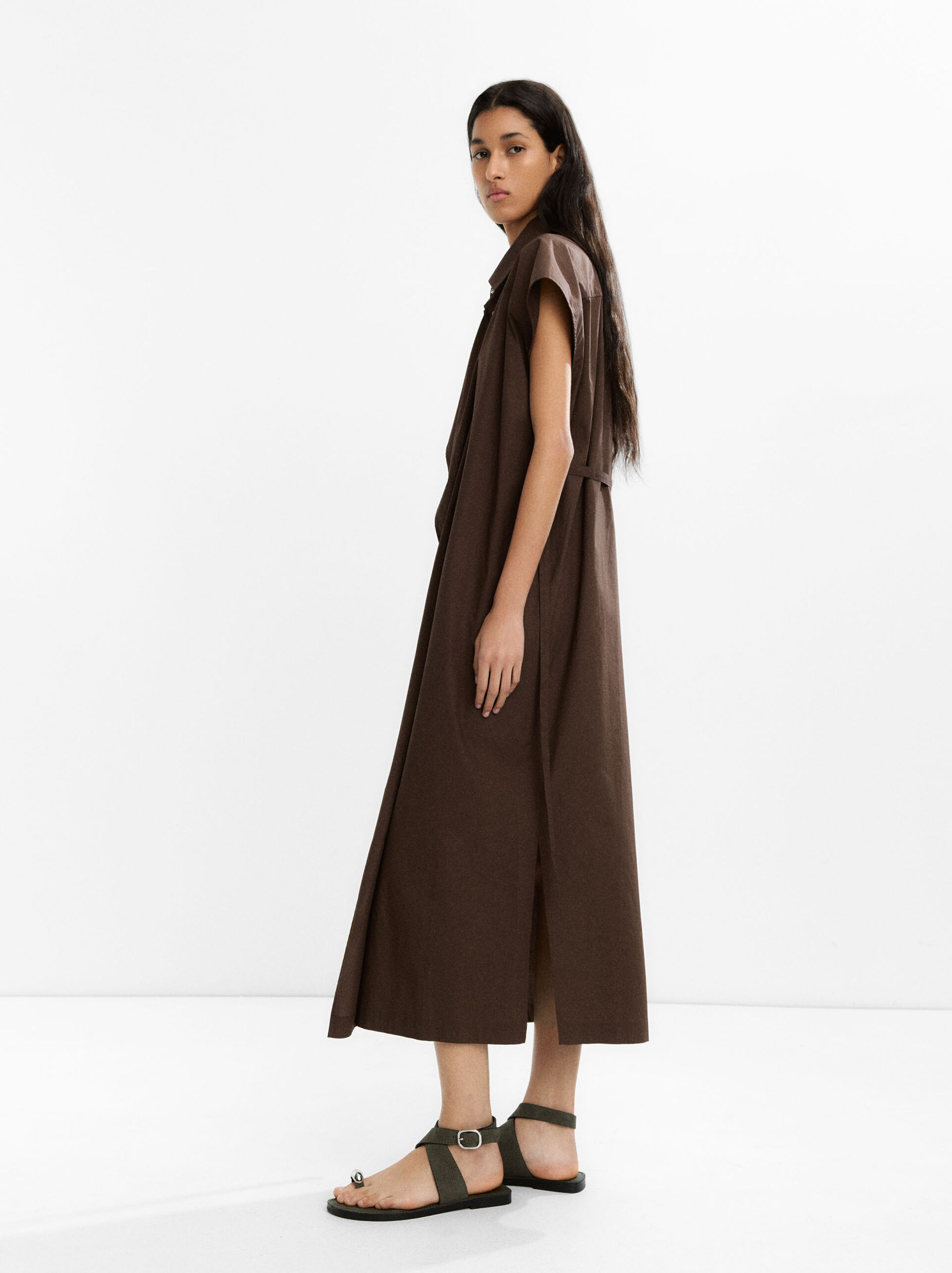 Hemdblusenkleid aus 100 % Baumwolle image number 2.0