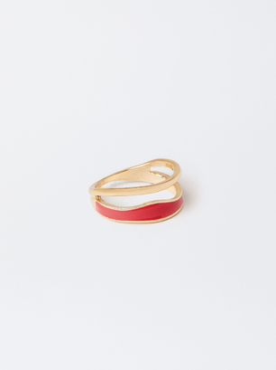 Emaille Ring, Rosa, hi-res