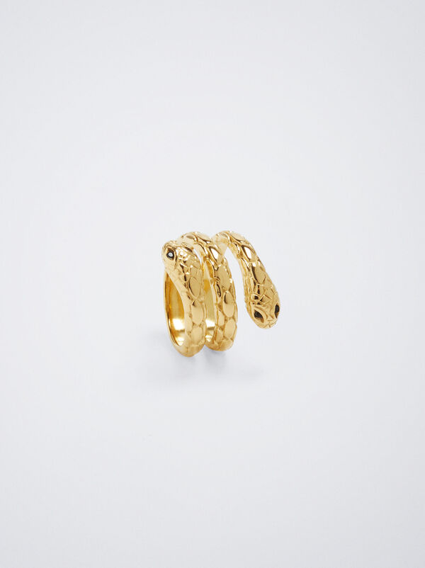 Pinky finger stainless steel ring with snake
