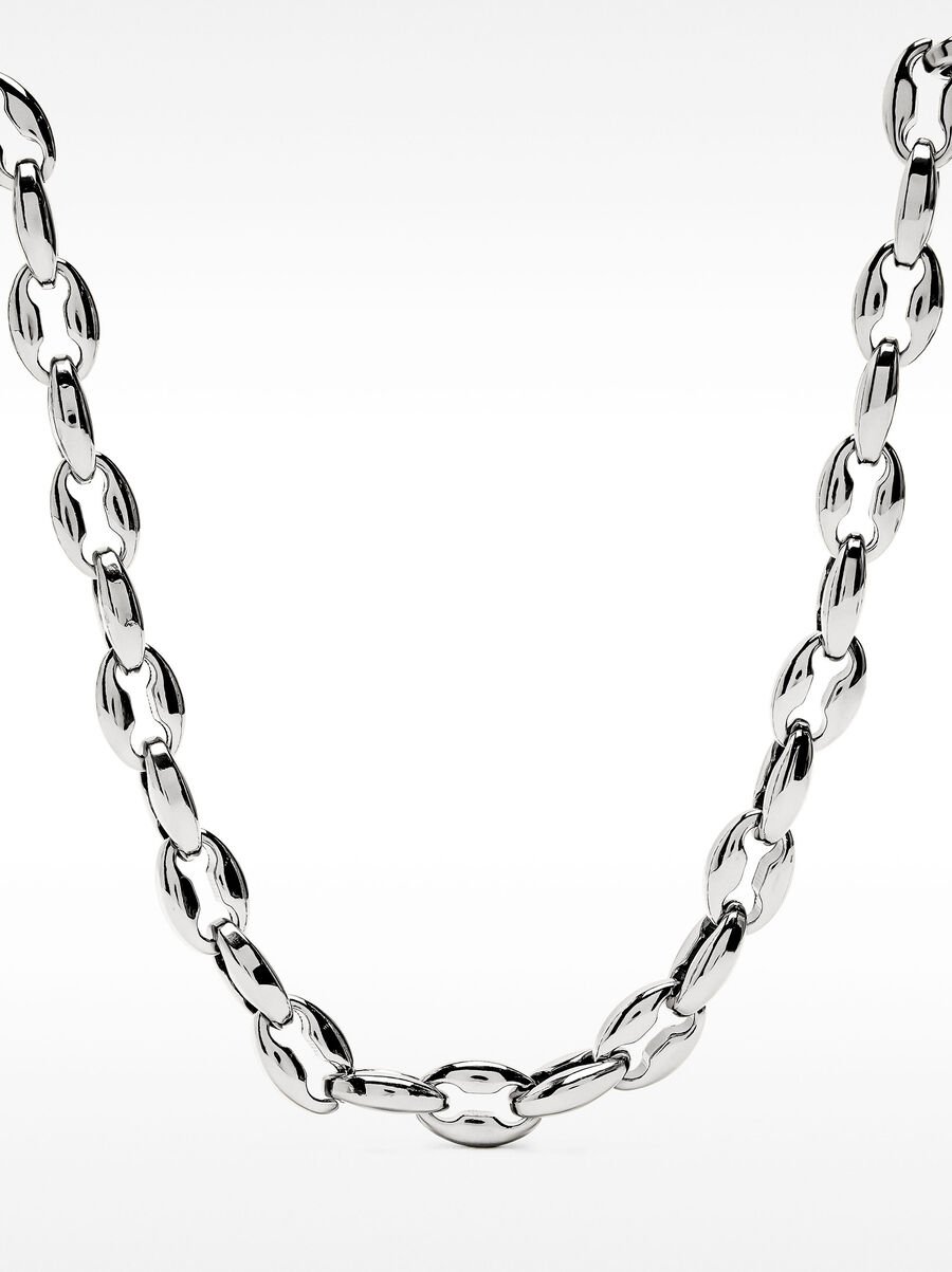 Collar corto de eslabones bicolor - acero inoxidable