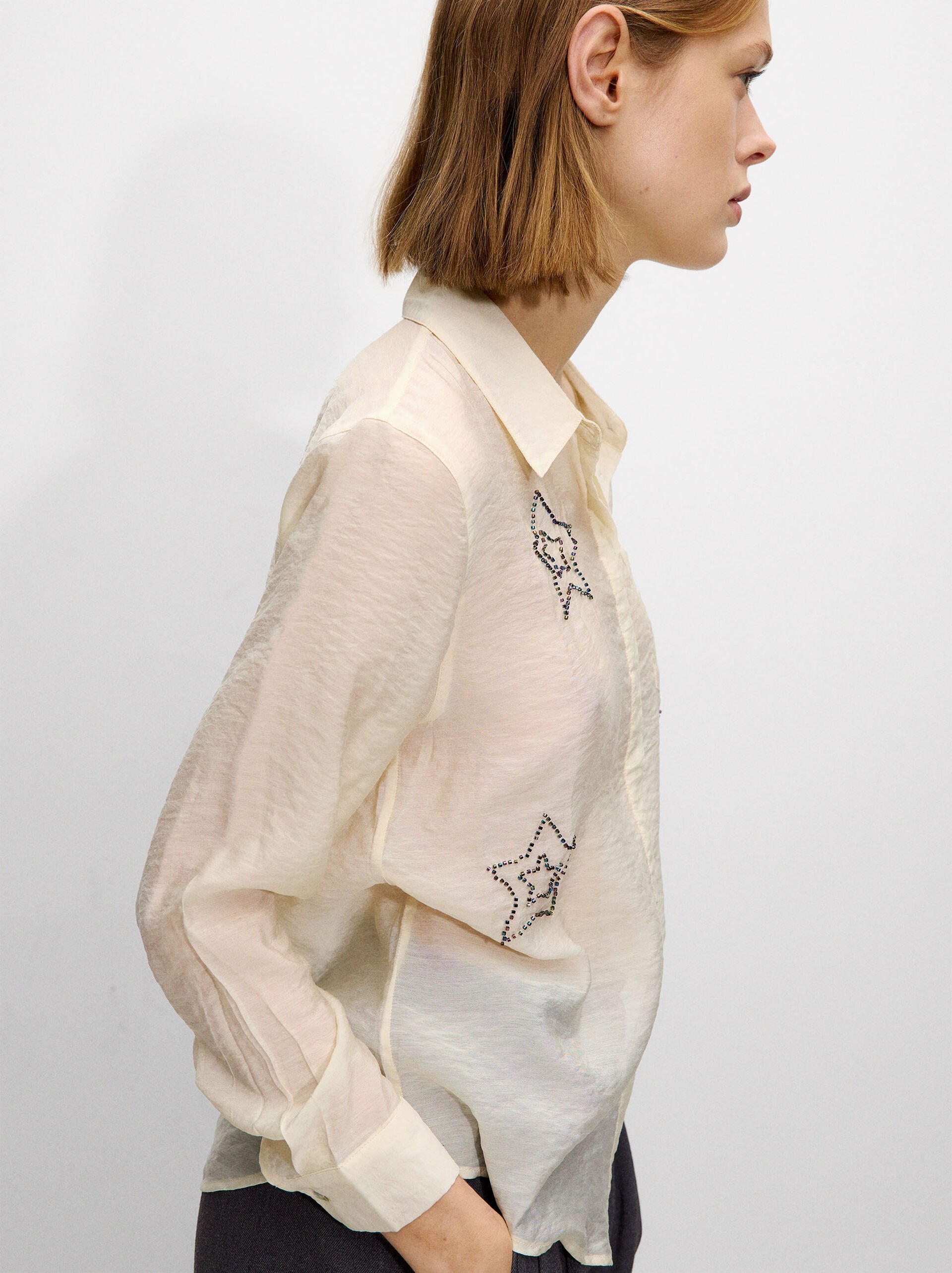 Shirt with bead detailing image number 2.0