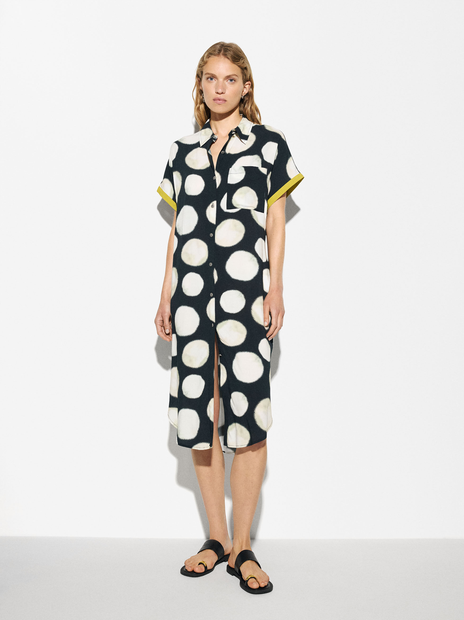 Robe chemise a pois top