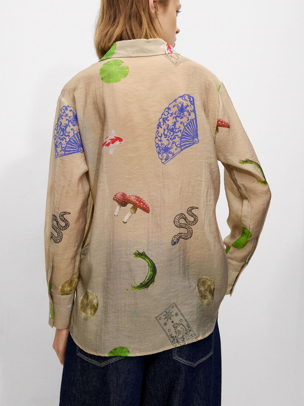 Camicia stampata a maniche lunghe