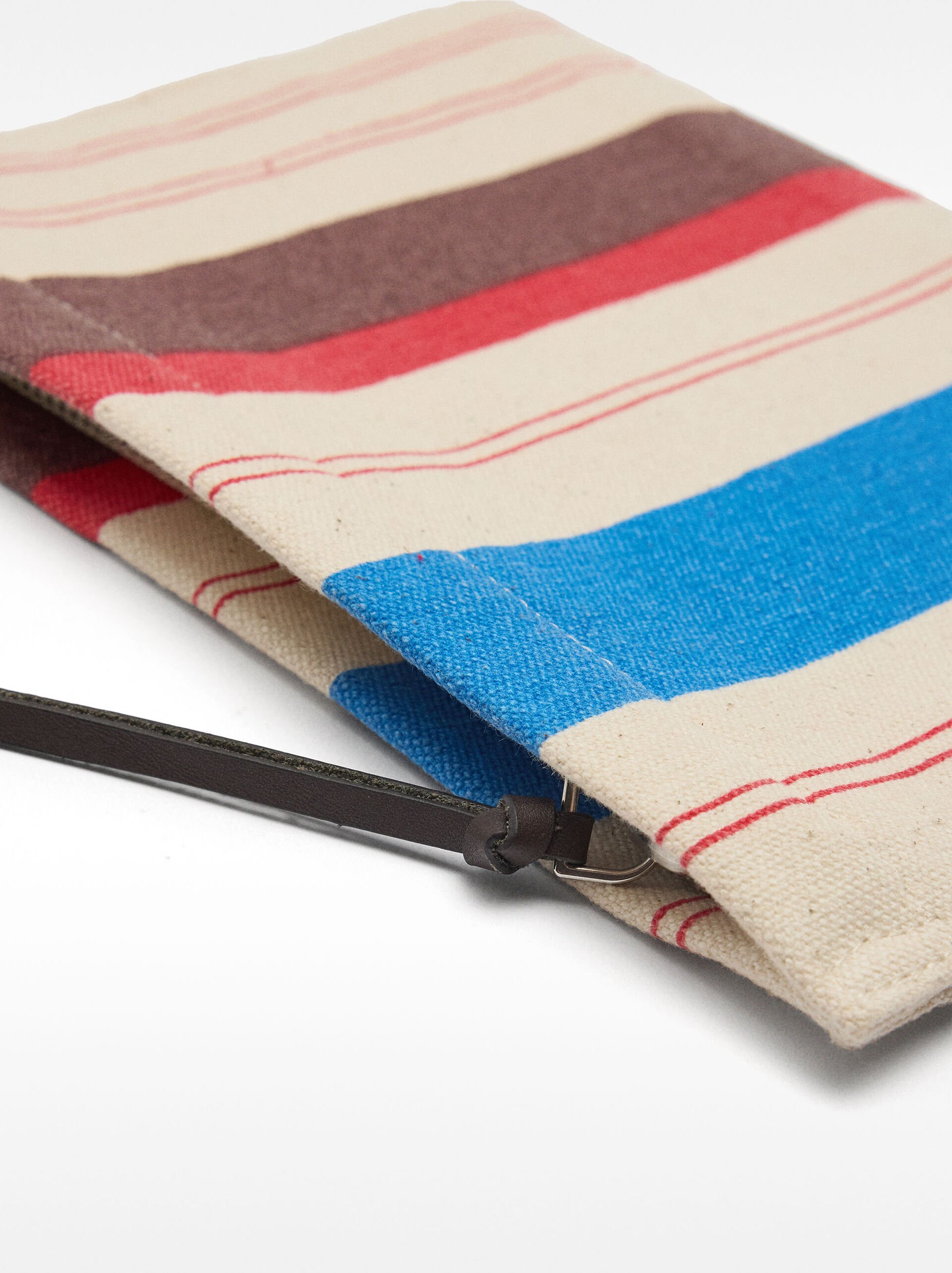 Striped multipurpose pouch image number 1.0