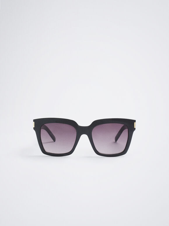 Lunettes De Soleil Monture Carrée, Noir, hi-res