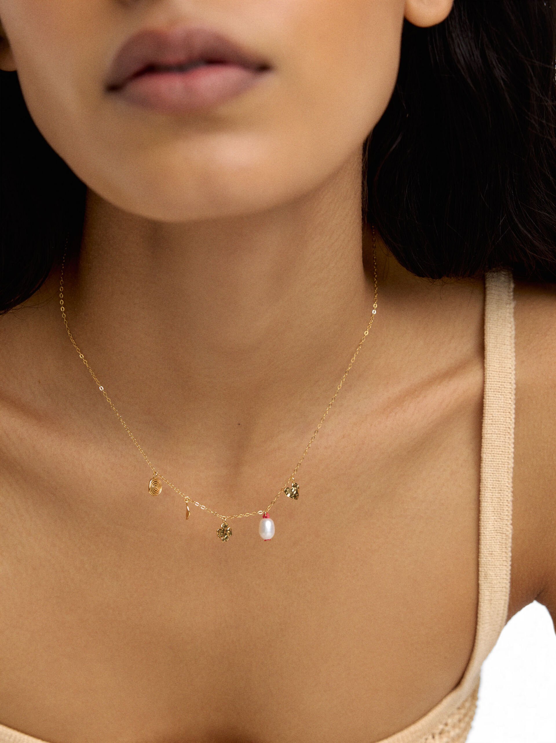 Collier avec perles d’eau douce - argent sterling 925 image number 1.0