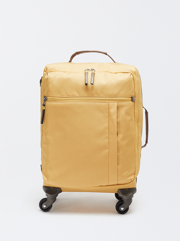 Nylon Suitcase, Mustard, hi-res