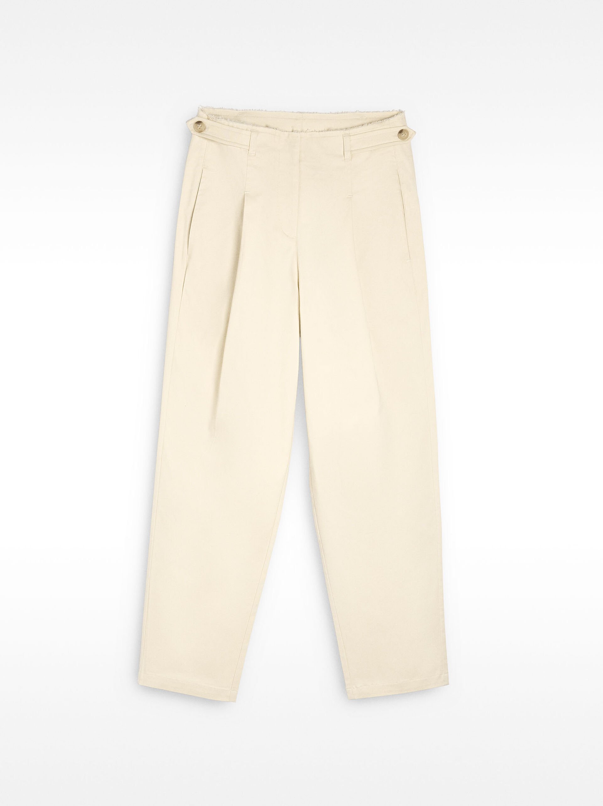 100% cotton pleated pants image number 5.0