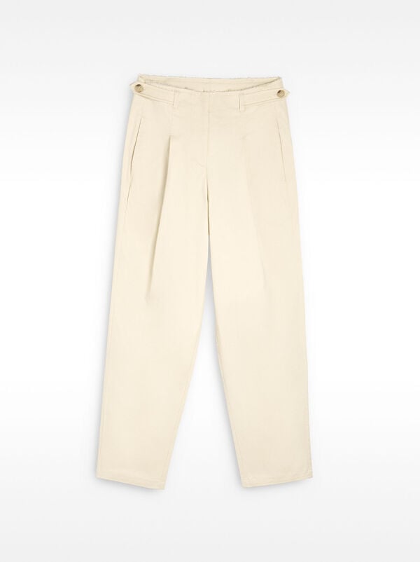 100% cotton pleated pants