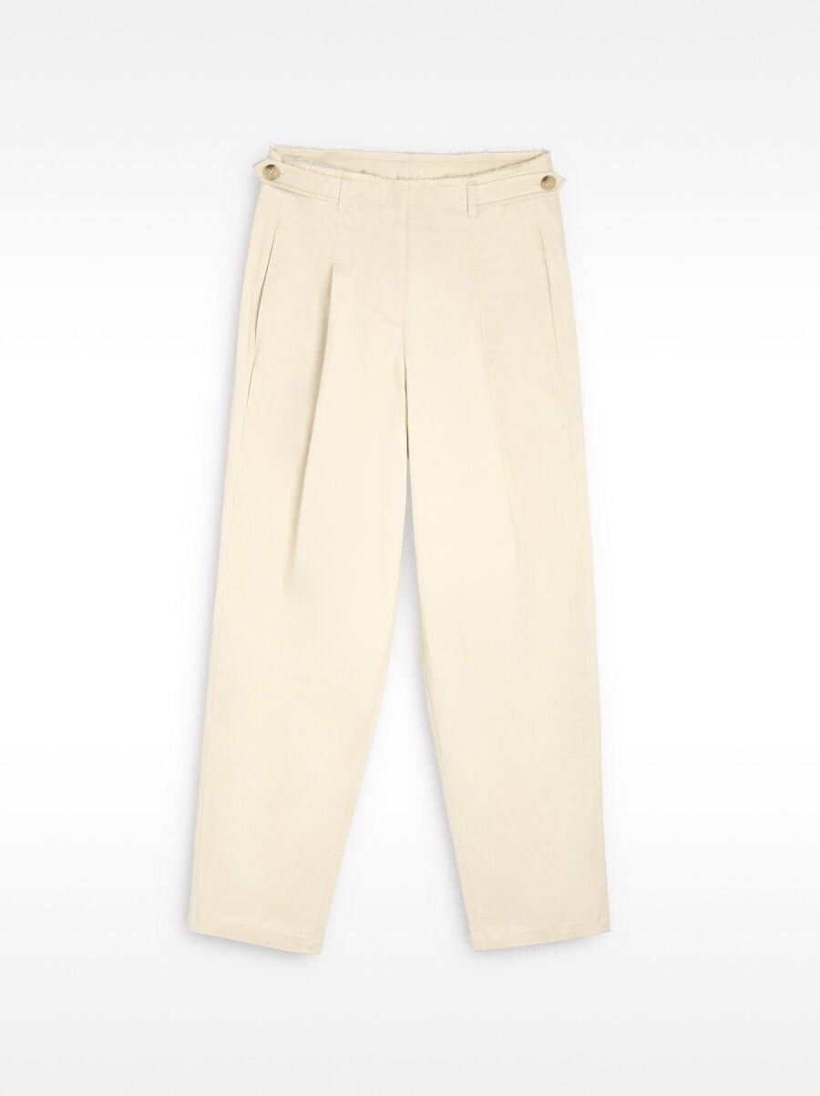 100% cotton pleated pants