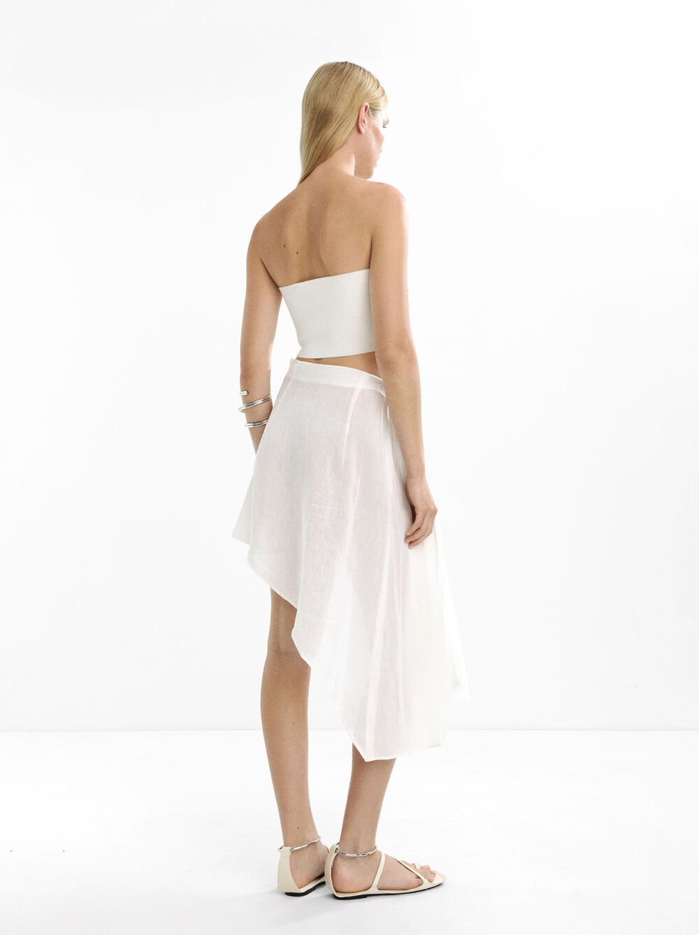 Draped short skirt