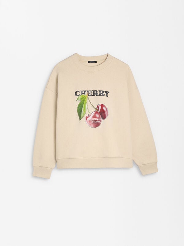 Cherry print sweatshirt