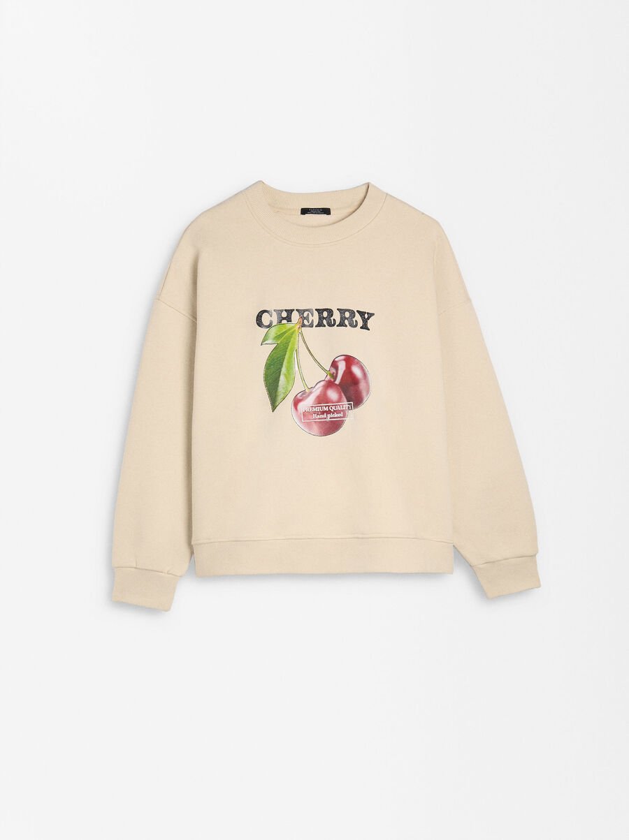 Cherry print sweatshirt