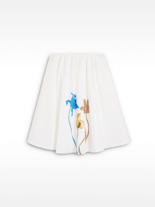 Printed midi skirt