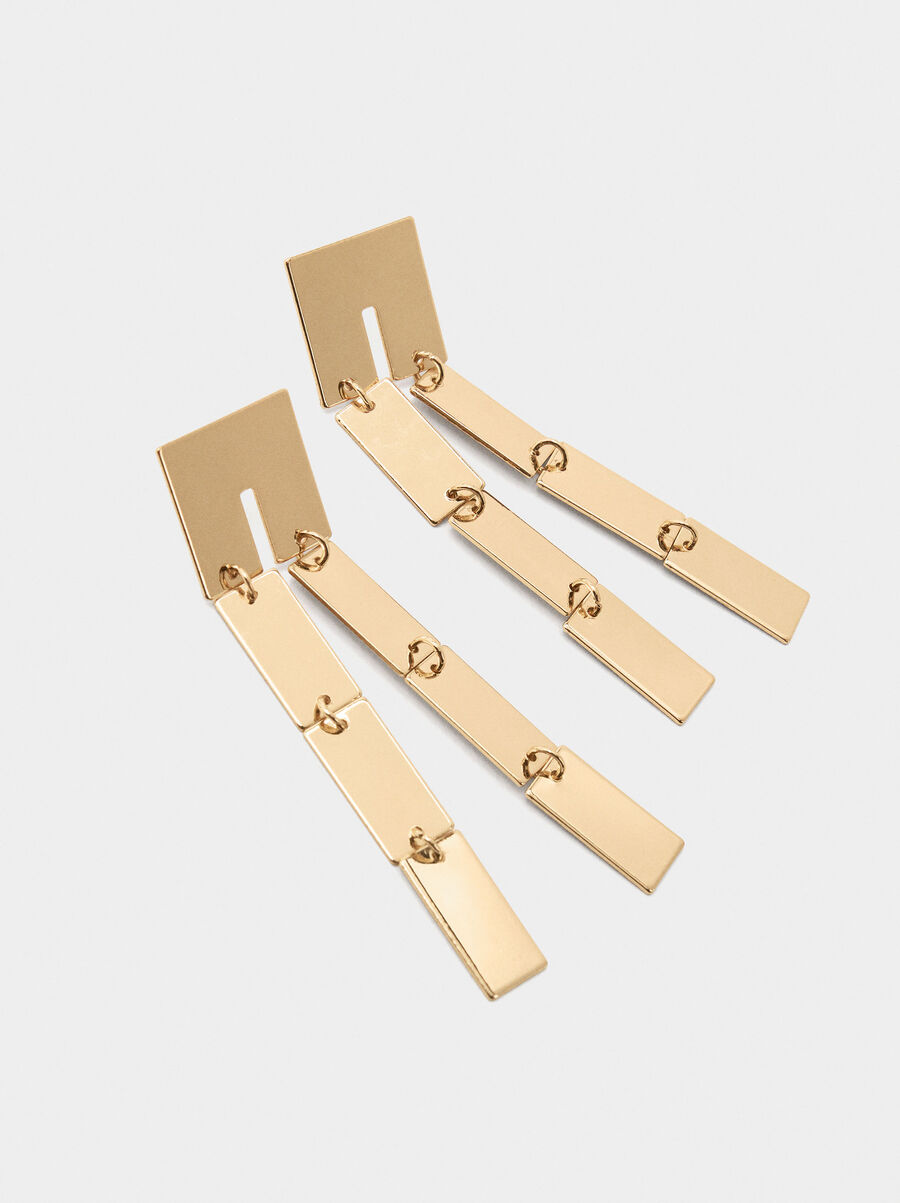 Long earrings with double effect