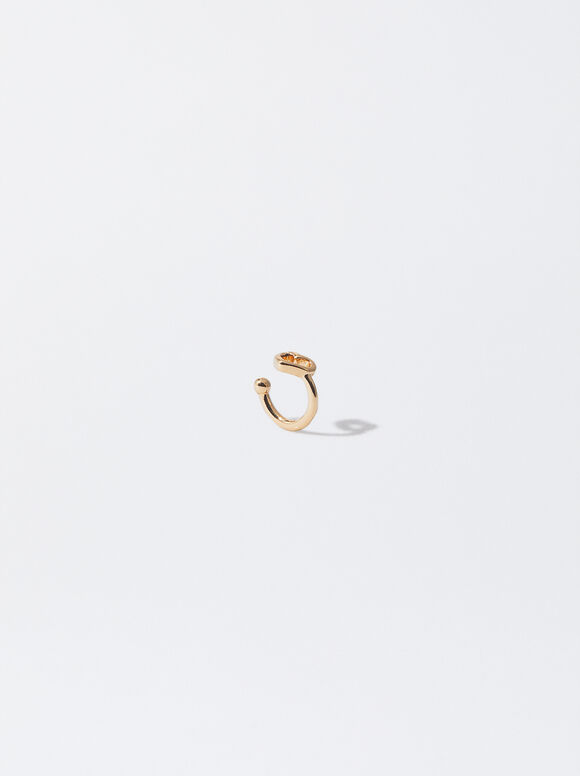 Heart Ear Cuff, Golden, hi-res