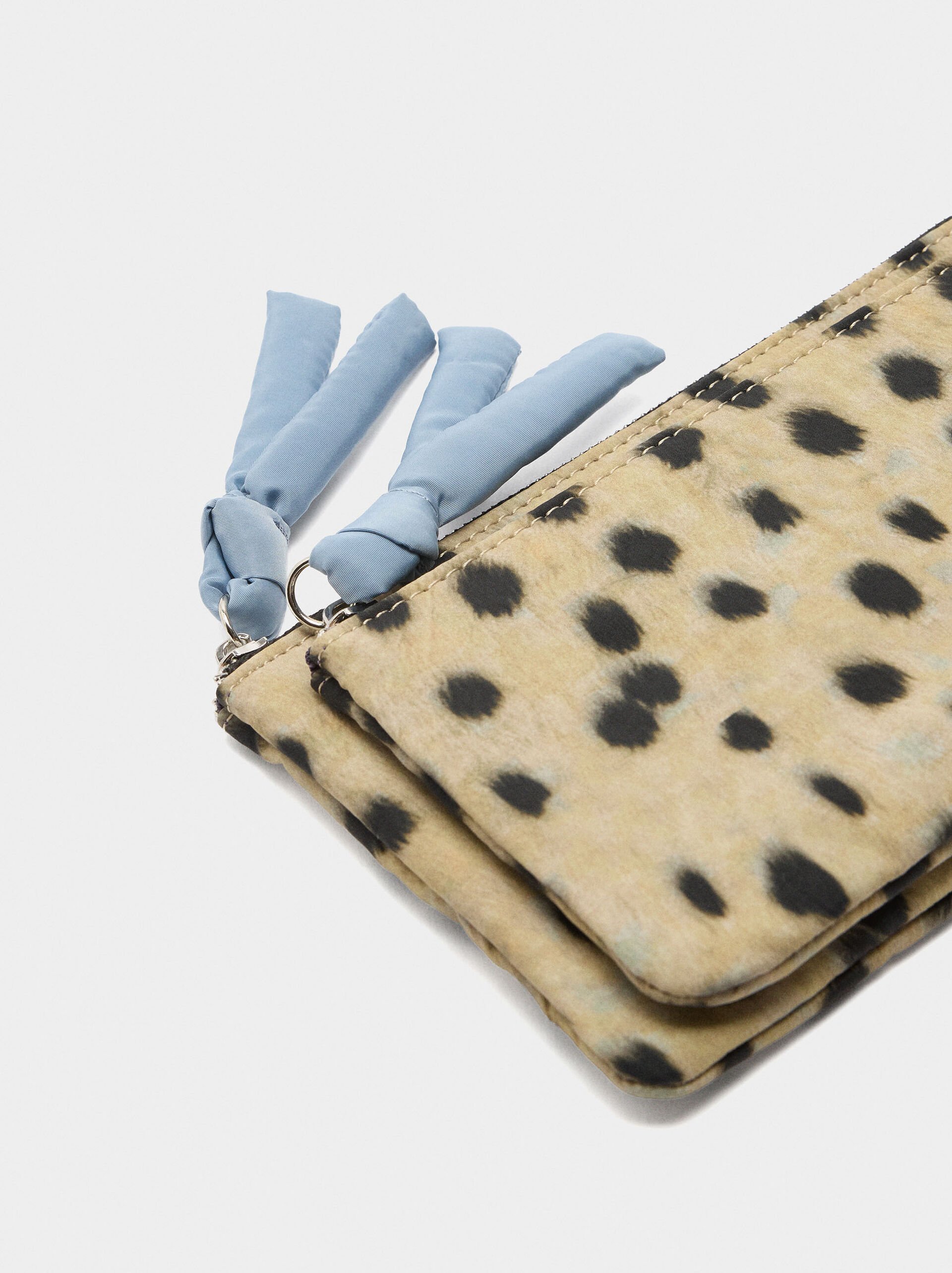 Animal printed nylon multi-purpose pouch image number 1.0