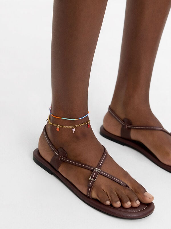 Anklet set with marine motifs – stainless steel