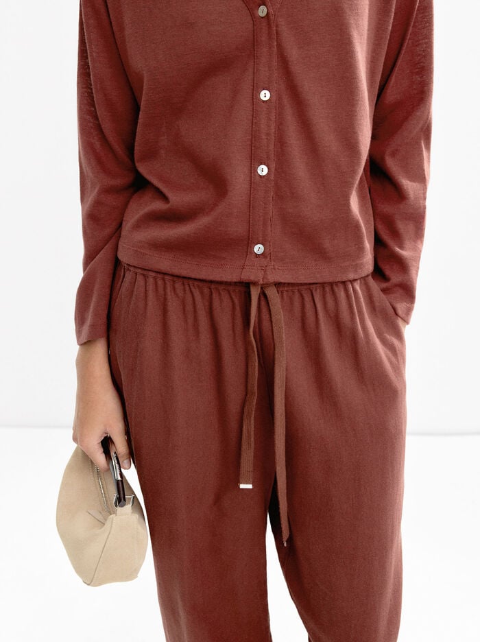 Pantalón de algodón con cordón ajustable