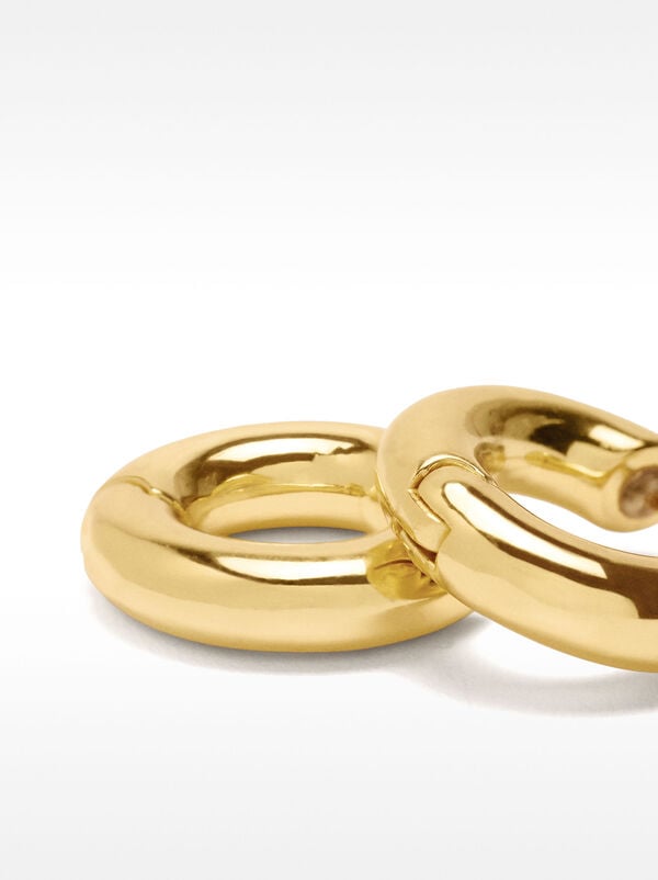Maxi tubular hoop earrings - 925 sterling silver