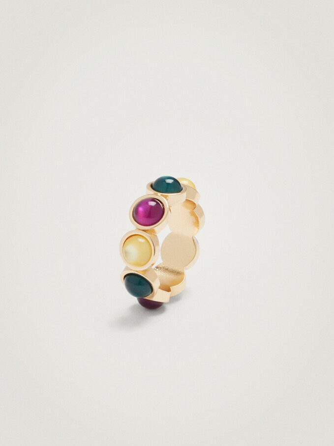 Resin Multicoloured Ring, Multicolor, hi-res