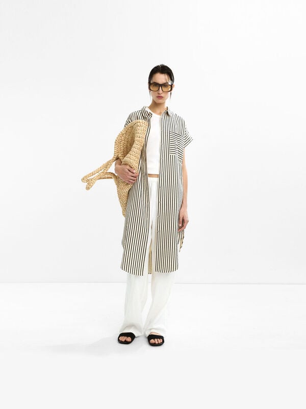 Striped shirt dress